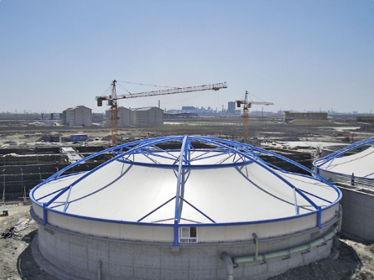 孝感市污水池加盖张拉膜景观 - 方案